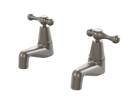 Tapware ParTaps Tudor Lever Pillar Taps Pair - Ceramic Disc Colour: Gunmetal Place & Palette