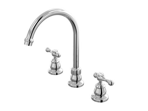 Tapware ParTaps Tudor Lever Sink Set Hob Swivel - Ceramic Disc Colour: Chrome Place & Palette