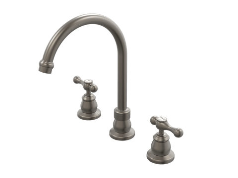 Tapware ParTaps Tudor Lever Sink Set Hob Swivel - Ceramic Disc Colour: Gunmetal Place & Palette