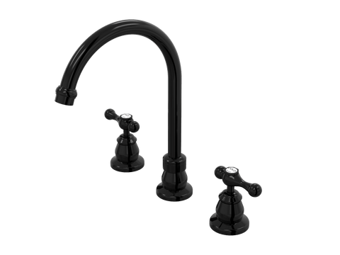 Tapware ParTaps Tudor Lever Sink Set Hob Swivel - Ceramic Disc Colour: Midnight Black Place & Palette