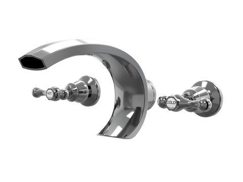 Tapware ParTaps Tudor Lever Spa Set Wall Deluxe - Ceramic Disc Colour: Black Sapphire Place & Palette
