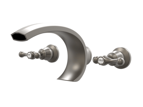 Tapware ParTaps Tudor Lever Spa Set Wall Deluxe - Ceramic Disc Colour: Gunmetal Place & Palette