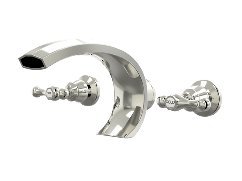 Tapware ParTaps Tudor Lever Spa Set Wall Deluxe - Ceramic Disc Colour: Luminick Place & Palette