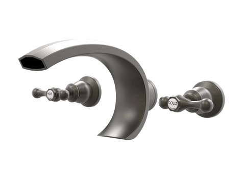 Tapware ParTaps Tudor Lever Spa Set Wall Deluxe - Ceramic Disc Colour: Volcanic Grey Place & Palette