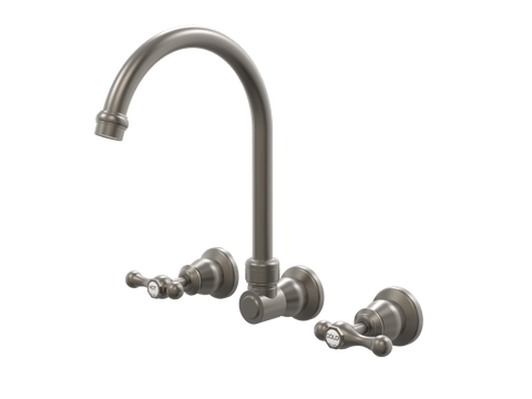 Tapware ParTaps Tudor Lever Spa Set Wall Swivel - Ceramic Disc Colour: Gunmetal Place & Palette