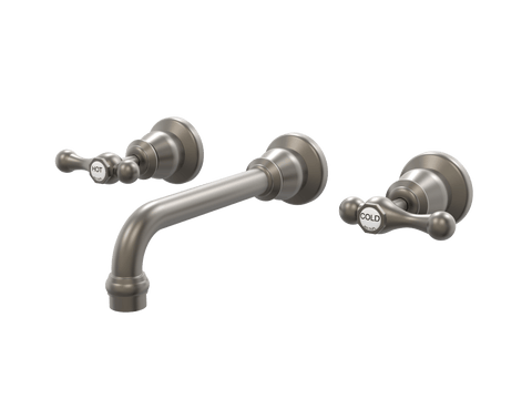 Tapware ParTaps Tudor Lever Wall Bath Set - 160mm - Ceramic Disc Colour: Gunmetal Place & Palette