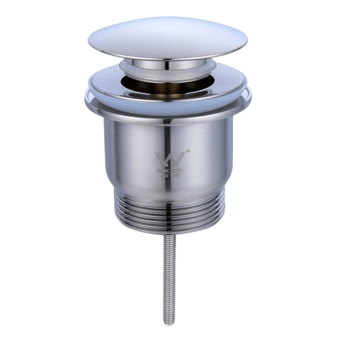 Accessories Turner Hastings Universal Mushroom Pop-up Waste Colour: Brushed Nickel Place & Palette