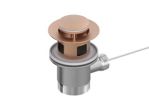 Accessories ParTaps Universal Waste 32mm Bidet Overflow Colour: Brushed Copper Place & Palette