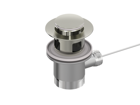 Accessories ParTaps Universal Waste 32mm Bidet Overflow Colour: Brushed Nickel Place & Palette