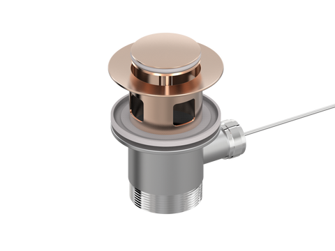 Accessories ParTaps Universal Waste 32mm Bidet Overflow Colour: Brushed Rose Gold Place & Palette
