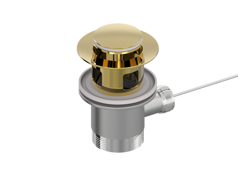 Accessories ParTaps Universal Waste 32mm Bidet Overflow Colour: Gold Place & Palette