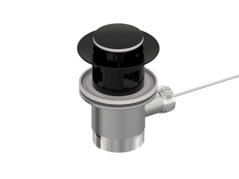 Accessories ParTaps Universal Waste 32mm Bidet Overflow Colour: Midnight Black Place & Palette