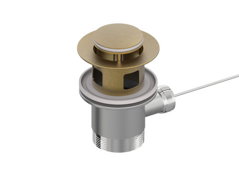 Accessories ParTaps Universal Waste 32mm Bidet Overflow Colour: Rumbled Brass Place & Palette