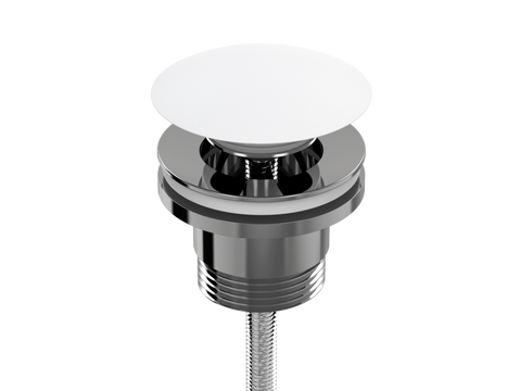 Accessories ParTaps Universal Waste 32mm Split Colour: Black Sapphire Style: With Ceramic Mushroom Pop-Up Place & Palette