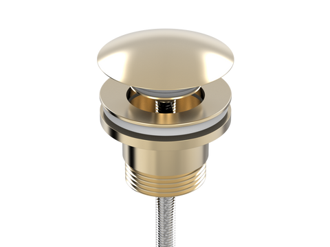 Accessories ParTaps Universal Waste 32mm Split Colour: Brushed Brass Gold Style: With Mushroom Pop-Up Place & Palette