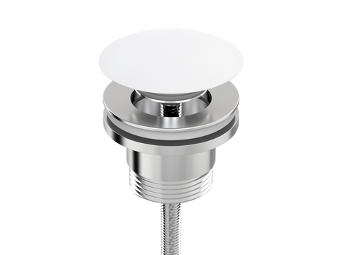 Accessories ParTaps Universal Waste 32mm Split Colour: Brushed Chrome Style: With Ceramic Mushroom Pop-Up Place & Palette