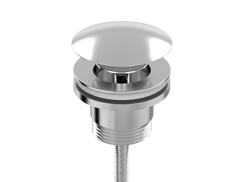 Accessories ParTaps Universal Waste 32mm Split Colour: Brushed Chrome Style: With Mushroom Pop-Up Place & Palette