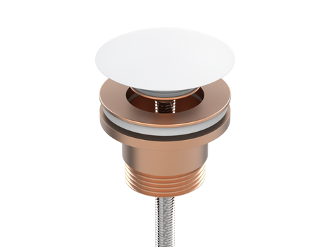 Accessories ParTaps Universal Waste 32mm Split Colour: Brushed Copper Style: With Ceramic Mushroom Pop-Up Place & Palette