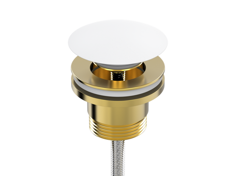 Accessories ParTaps Universal Waste 32mm Split Colour: Brushed Gold Style: With Ceramic Mushroom Pop-Up Place & Palette