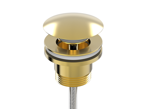 Accessories ParTaps Universal Waste 32mm Split Colour: Brushed Gold Style: With Mushroom Pop-Up Place & Palette
