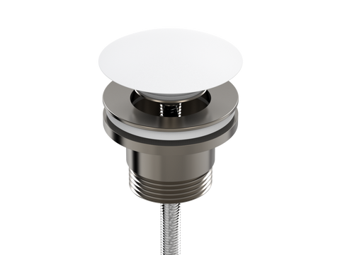 Accessories ParTaps Universal Waste 32mm Split Colour: Brushed Gunmetal Style: With Ceramic Mushroom Pop-Up Place & Palette