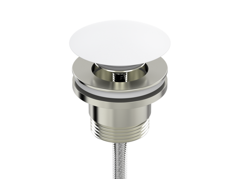 Accessories ParTaps Universal Waste 32mm Split Colour: Brushed Nickel Style: With Ceramic Mushroom Pop-Up Place & Palette