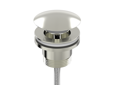 Accessories ParTaps Universal Waste 32mm Split Colour: Brushed Nickel Style: With Mushroom Pop-Up Place & Palette