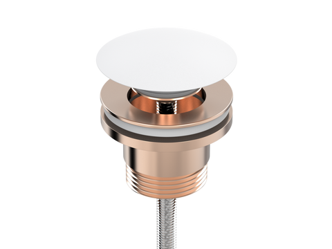 Accessories ParTaps Universal Waste 32mm Split Colour: Brushed Rose Gold Style: With Ceramic Mushroom Pop-Up Place & Palette