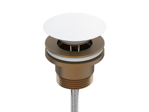 Accessories ParTaps Universal Waste 32mm Split Colour: Burnished Style: With Ceramic Mushroom Pop-Up Place & Palette