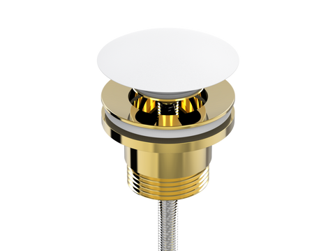 Accessories ParTaps Universal Waste 32mm Split Colour: Gold Style: With Ceramic Mushroom Pop-Up Place & Palette
