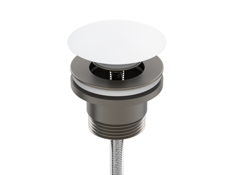 Accessories ParTaps Universal Waste 32mm Split Colour: Gunmetal Style: With Ceramic Mushroom Pop-Up Place & Palette