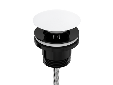 Accessories ParTaps Universal Waste 32mm Split Colour: Midnight Black Style: With Ceramic Mushroom Pop-Up Place & Palette