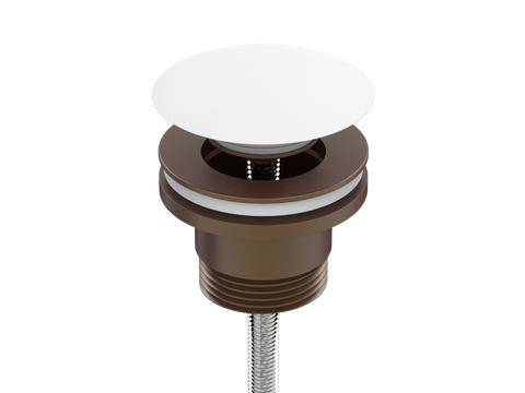 Accessories ParTaps Universal Waste 32mm Split Colour: Native Brass Style: With Ceramic Mushroom Pop-Up Place & Palette