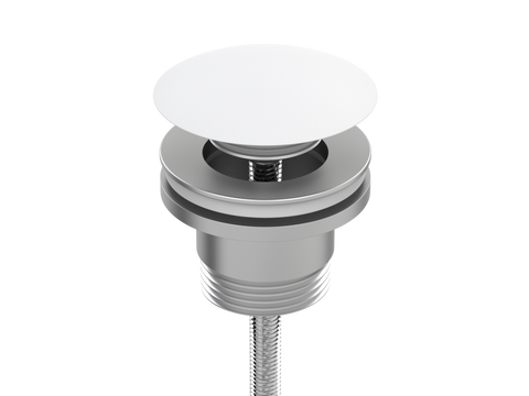 Accessories ParTaps Universal Waste 32mm Split Colour: Satin Pearl Style: With Ceramic Mushroom Pop-Up Place & Palette