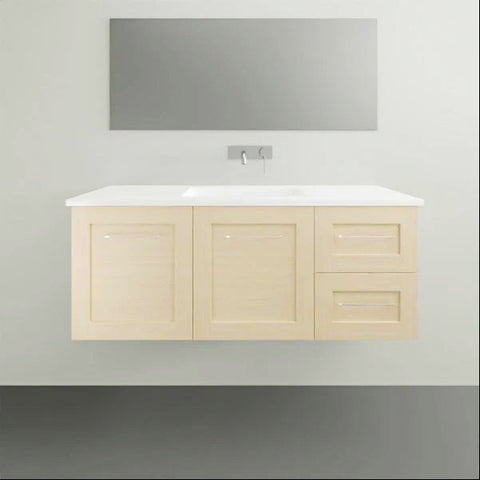 Vanities Timberline Victoria Wall Hung Vanity with Silksurface Top & White Gloss Above Counter Basin Size: L 1200mm Centre Bowl Place & Palette