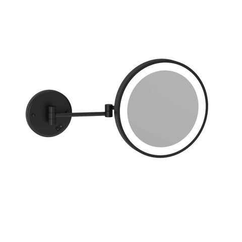 Mirrors Thermogroup Wall-Mounted Magnification Mirror with Light Colour: Black Size: 3x Magnification Wiring: Concealed Wiring Place & Palette