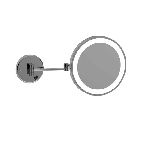 Mirrors Thermogroup Wall-Mounted Magnification Mirror with Light Colour: Chrome Size: 3x Magnification Wiring: Concealed Wiring + Cool White Place & Palette