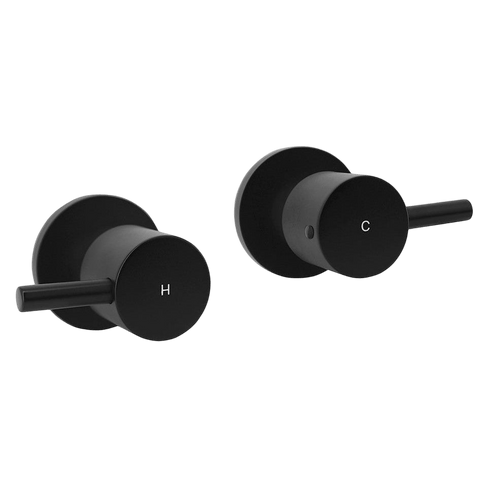 Tapware Modern National Wall Top Assemblies Round Style: Round Colour: Electroplated Matte Black Place & Palette