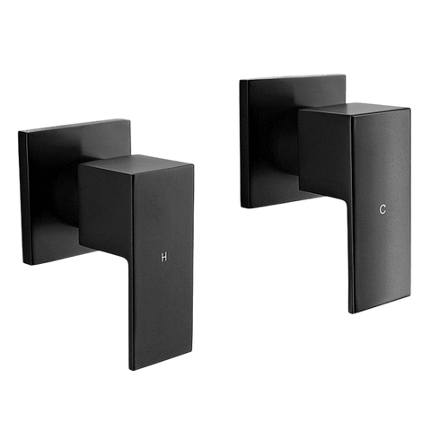 Tapware Modern National Wall Top Assemblies Round Style: Square Colour: Electroplated Matte Black Place & Palette