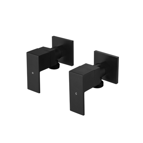 Tapware Modern National Washing Machine Stops Style: Square Colour: Electroplated Matte Black Place & Palette