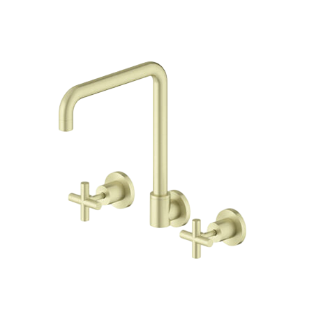 Tapware Nero X Plus Wall Kitchen Set Swivel Spout Colour: Brushed Gold Place & Palette