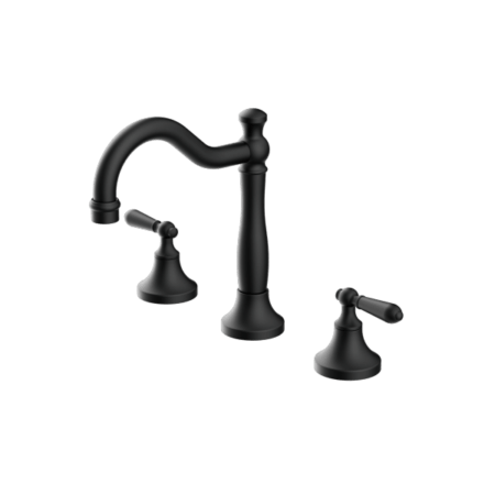 Tapware Nero York Basin Set With Metal Lever Colour: Matte Black Place & Palette