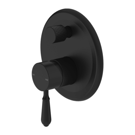 Showers Nero York Shower Mixer With Divertor With Metal Lever Colour: Matte Black Place & Palette