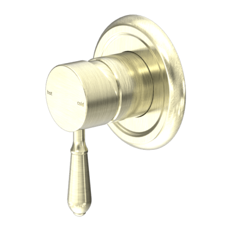 Showers Nero York Shower Mixer With Metal Lever Colour: Aged Brass Place & Palette