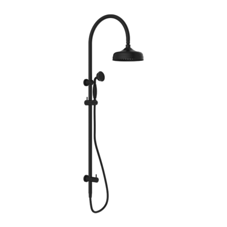 Showers Nero York Twin Shower With Metal Hand Shower Colour: Matte Black Place & Palette