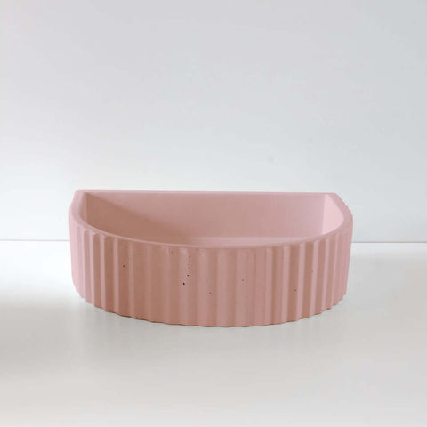 Basins Sticks & Stone Co Concrete Half Moon Ribbed Basin Colour: Hart Place & Palette