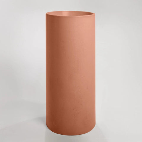 Concrete Polished Full Height Round Pedestal Basin