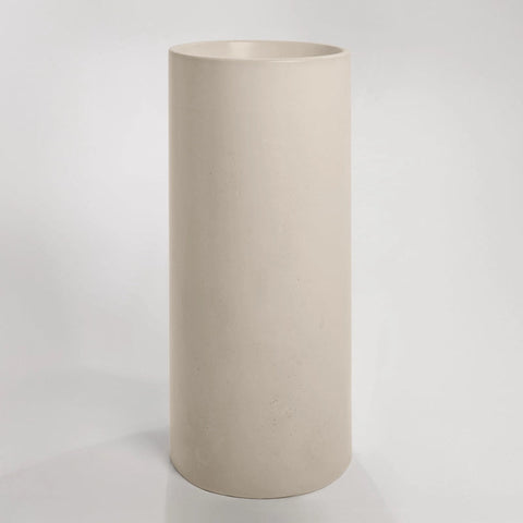 Concrete Polished Full Height Round Pedestal Basin