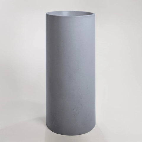 Concrete Polished Full Height Round Pedestal Basin