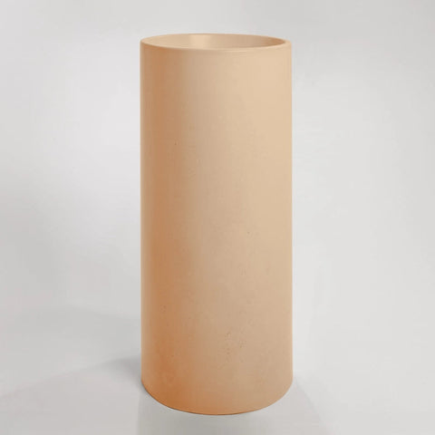 Concrete Polished Full Height Round Pedestal Basin
